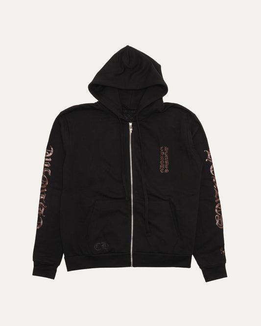 Online Exclusive Glitter Print Vertical Logo Hoodie