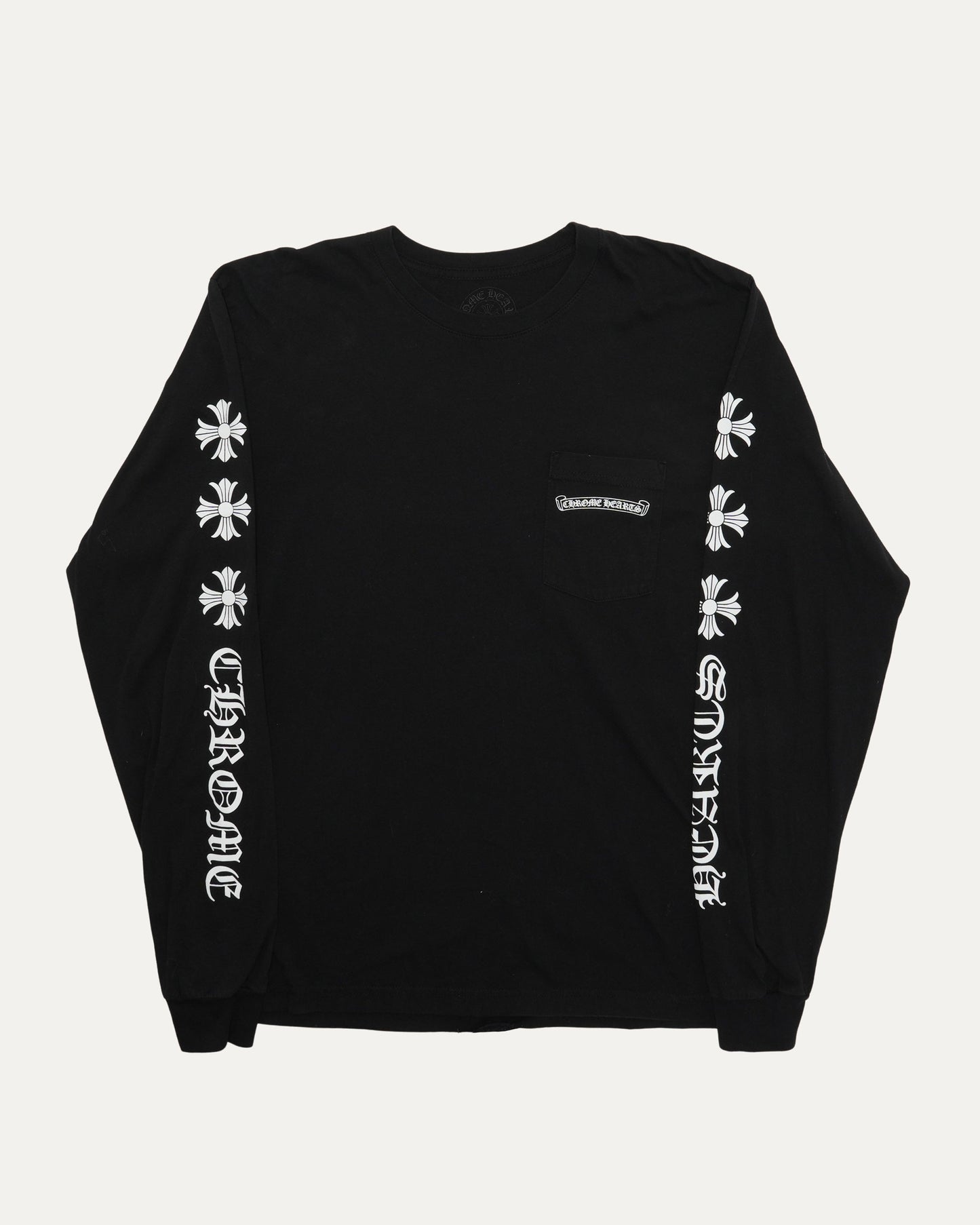 Plus Cross Long Sleeve Pocket T-Shirt
