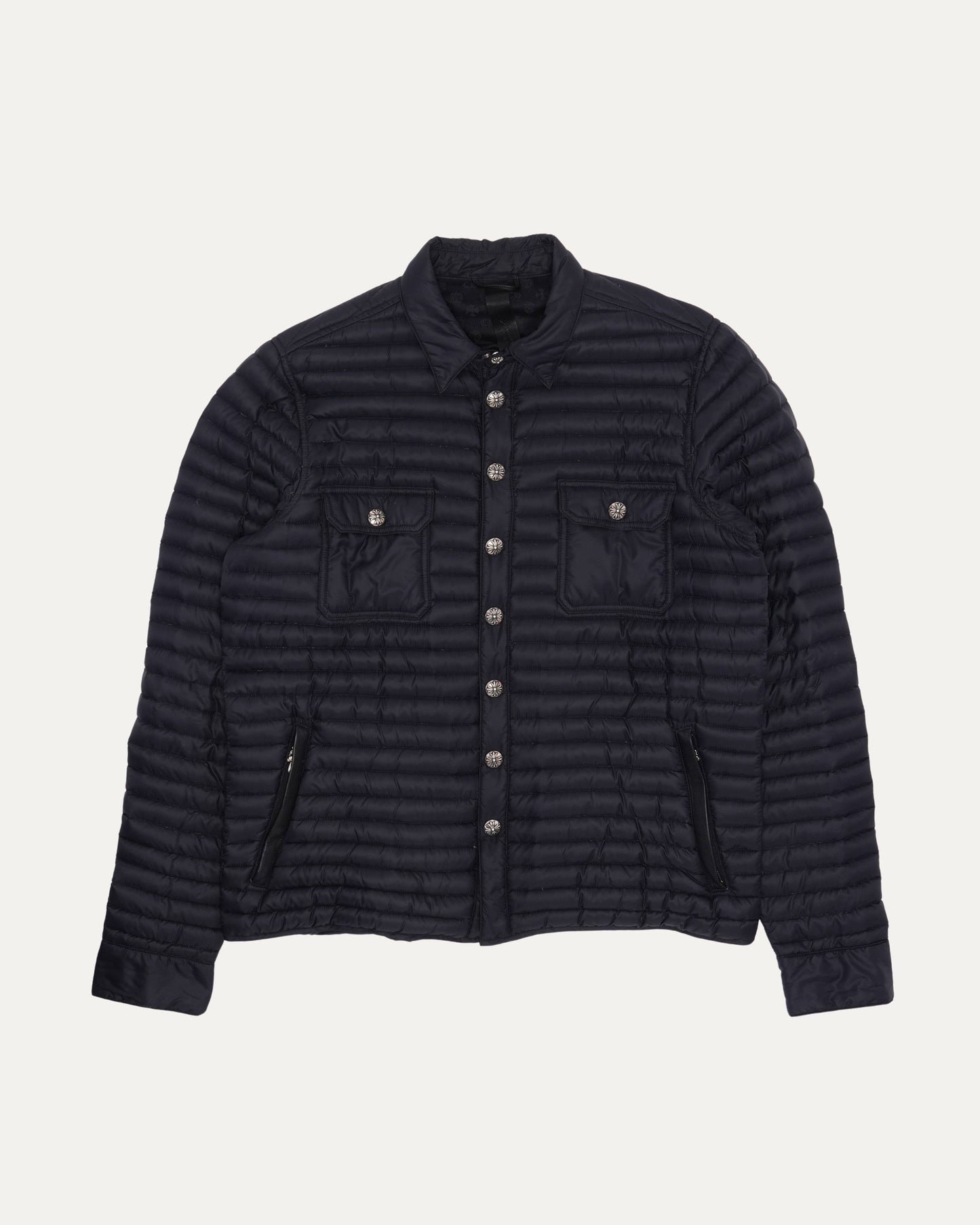 Cross Patch Nylon Insulated Shirt Jacket