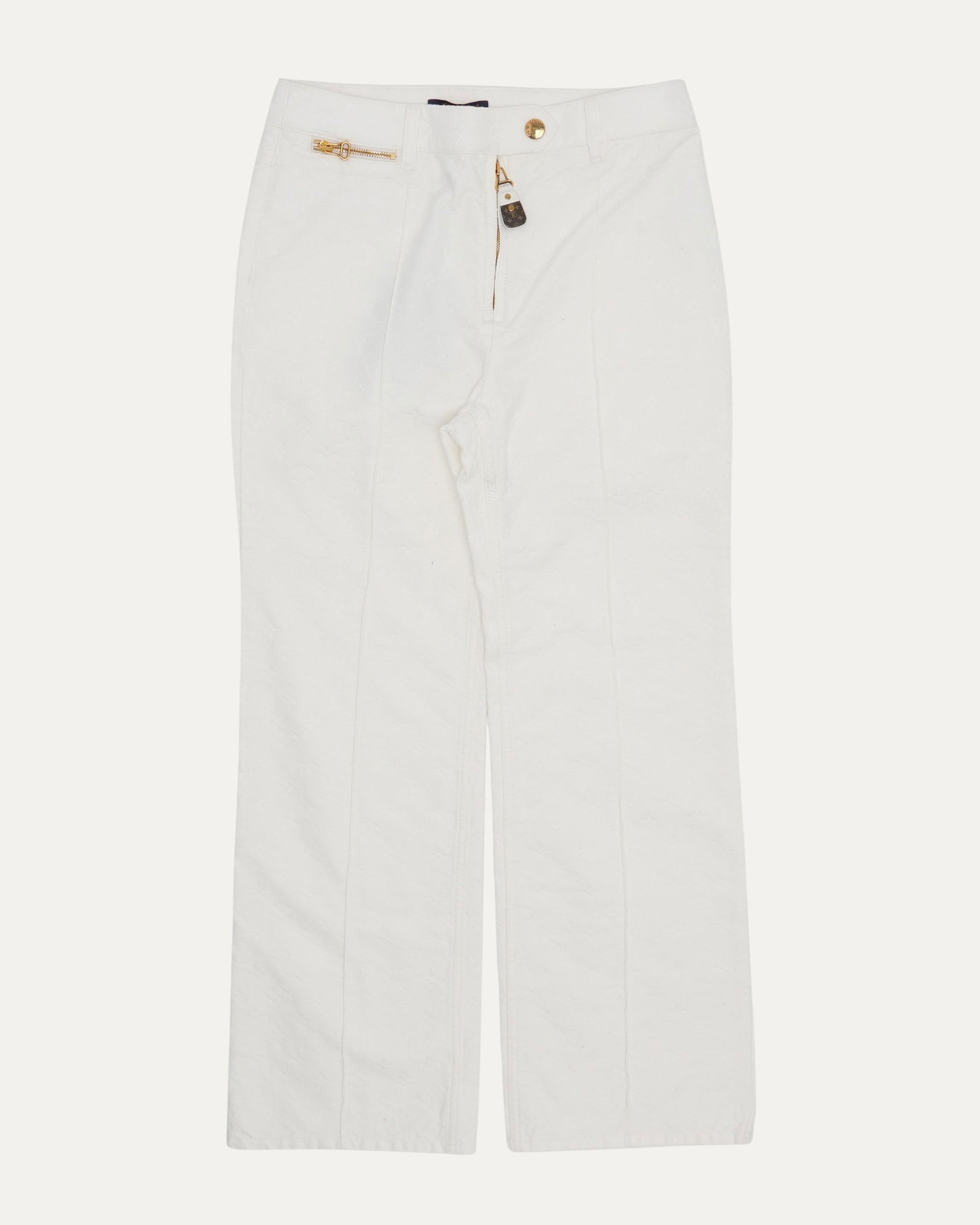 Pleated Monogram Canvas Pants