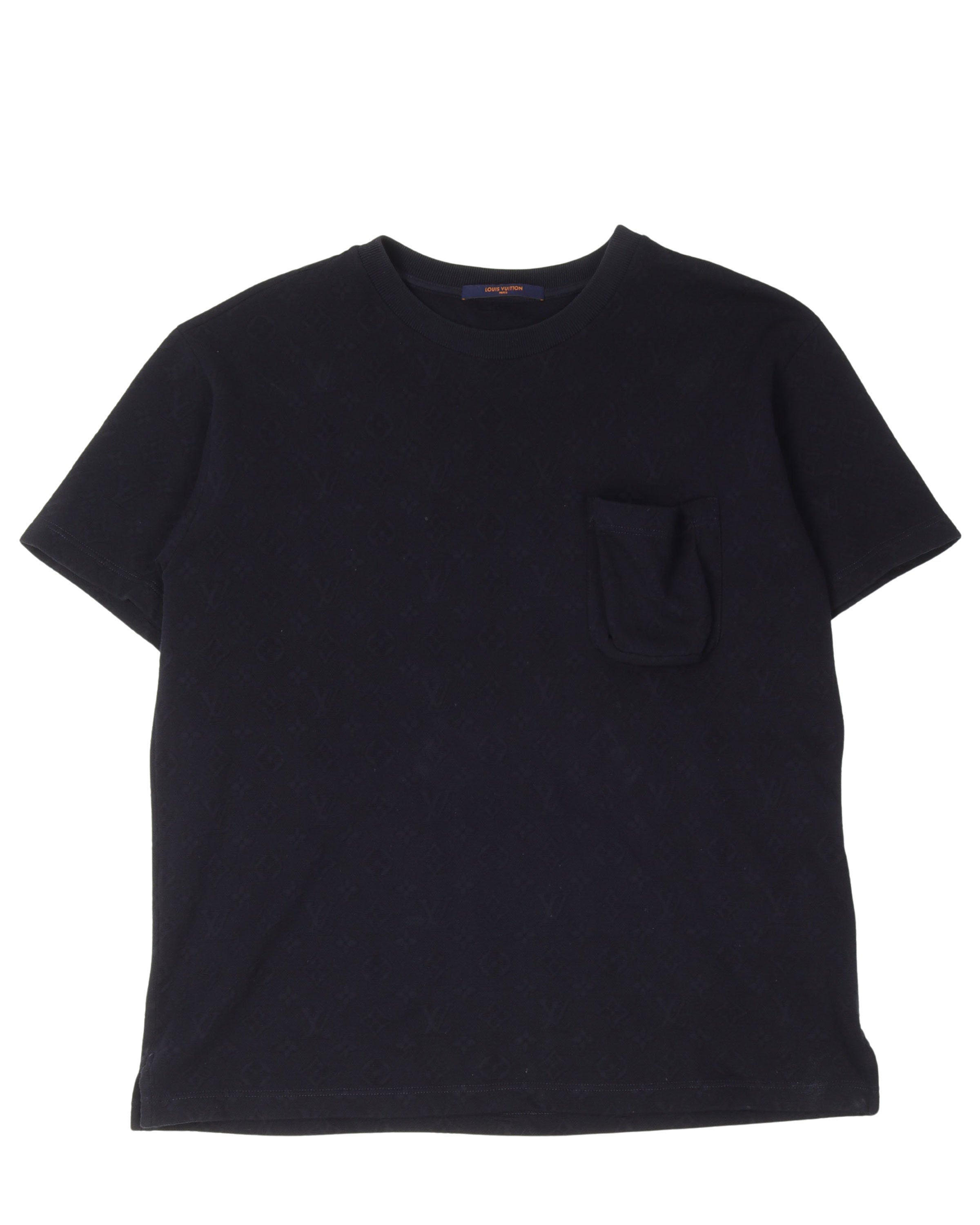 Louis Vuitton Navy Blue Cotton Pocket Detail Crewneck T-Shirt L Louis  Vuitton