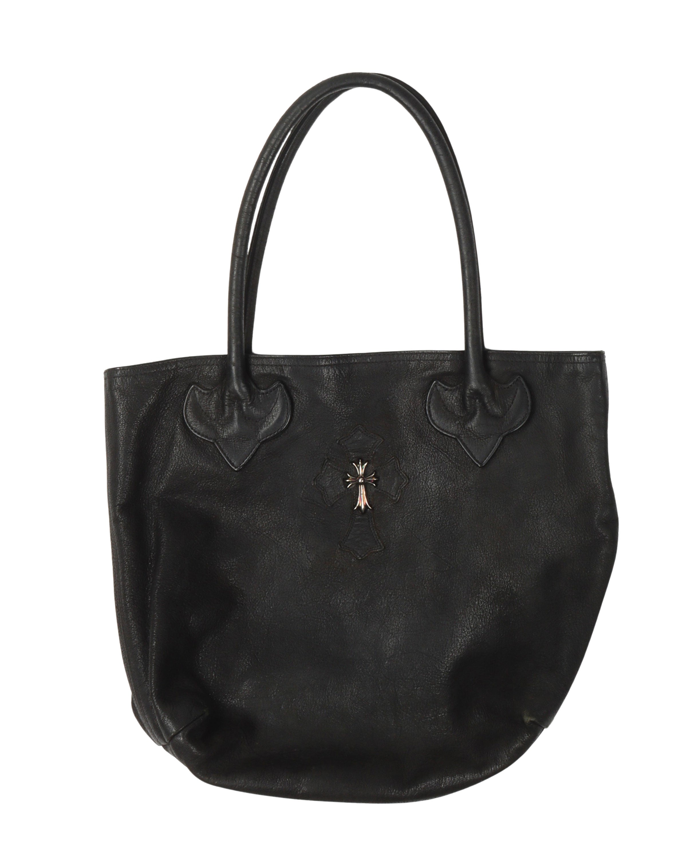 Chrome Hearts Cross Embellished Leather Tote