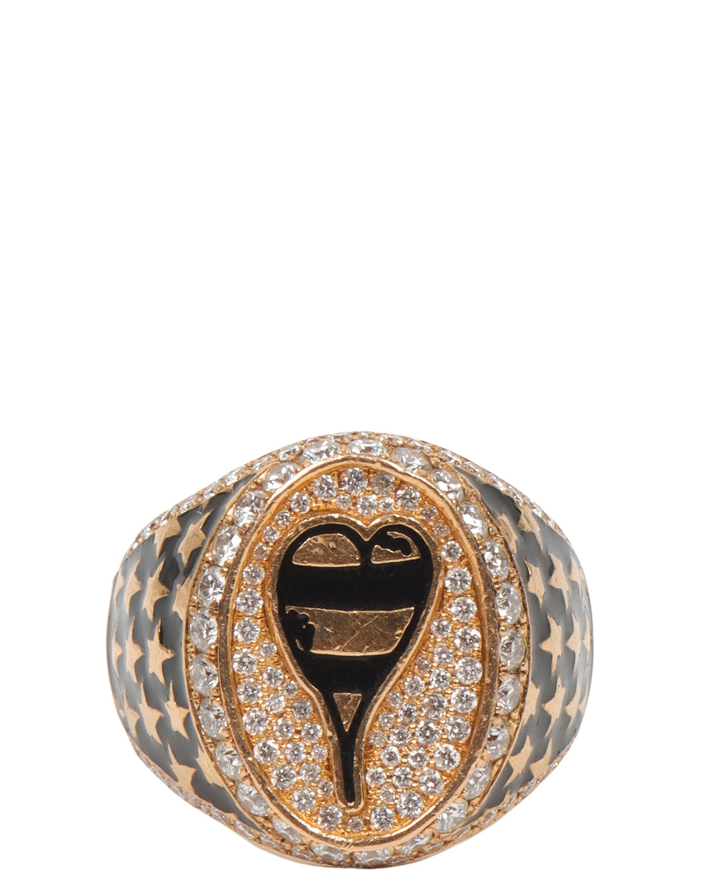 22k Gold Diamond Matty Boy Heart Ring