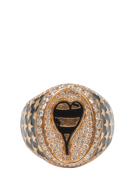 22k Gold Diamond Matty Boy Heart Ring