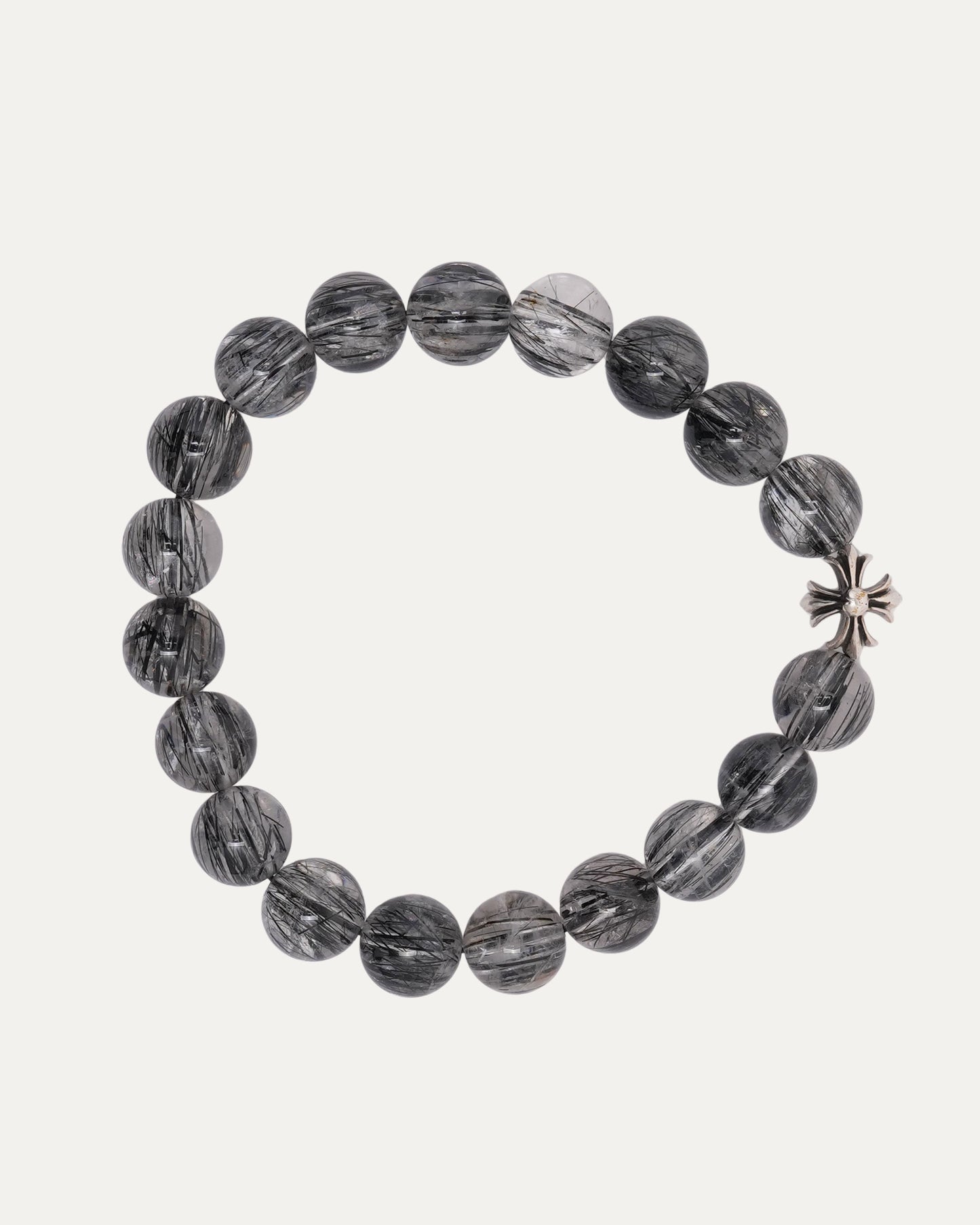 10mm Quartz Plus Cross Bead Bracelet