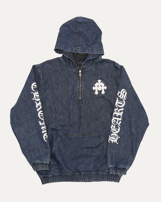 Ruckus Hooded Denim Cross Patch Jacket