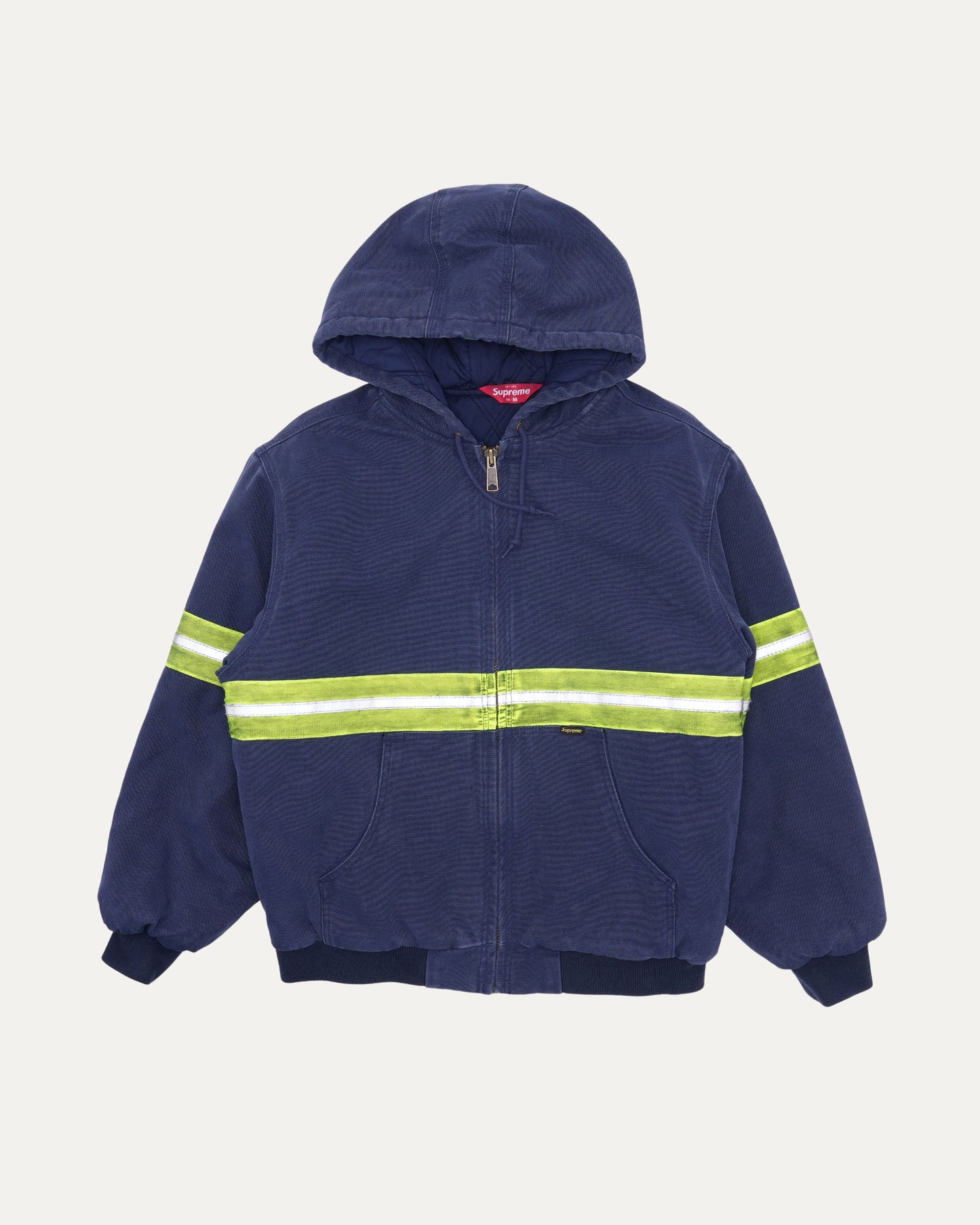 Reflective Stripe Hooded Work Jacket
