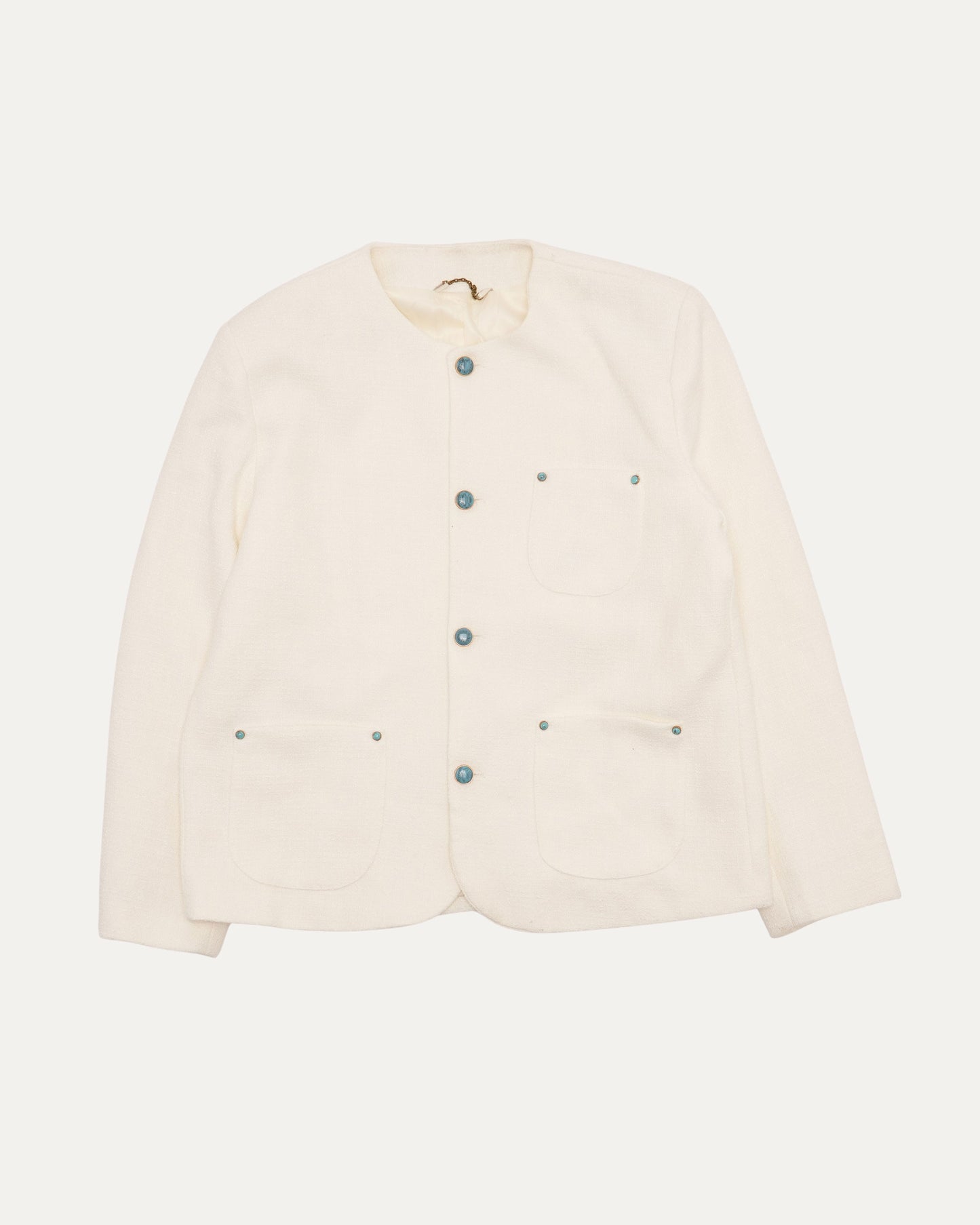 Chic Collarless Jacket