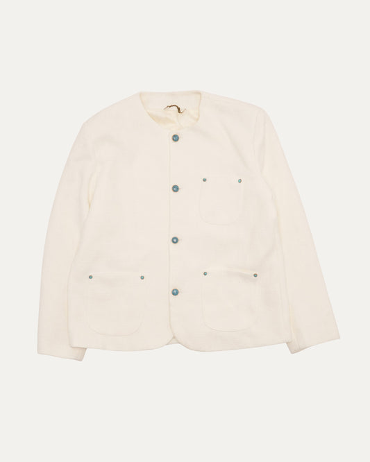 Chic Collarless Jacket