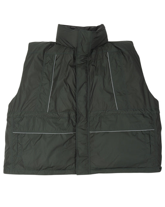 Oversized Logo Printed Padded Vest