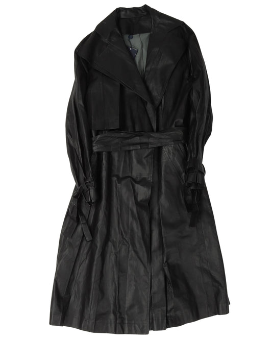Lamb Leather Trench Coat