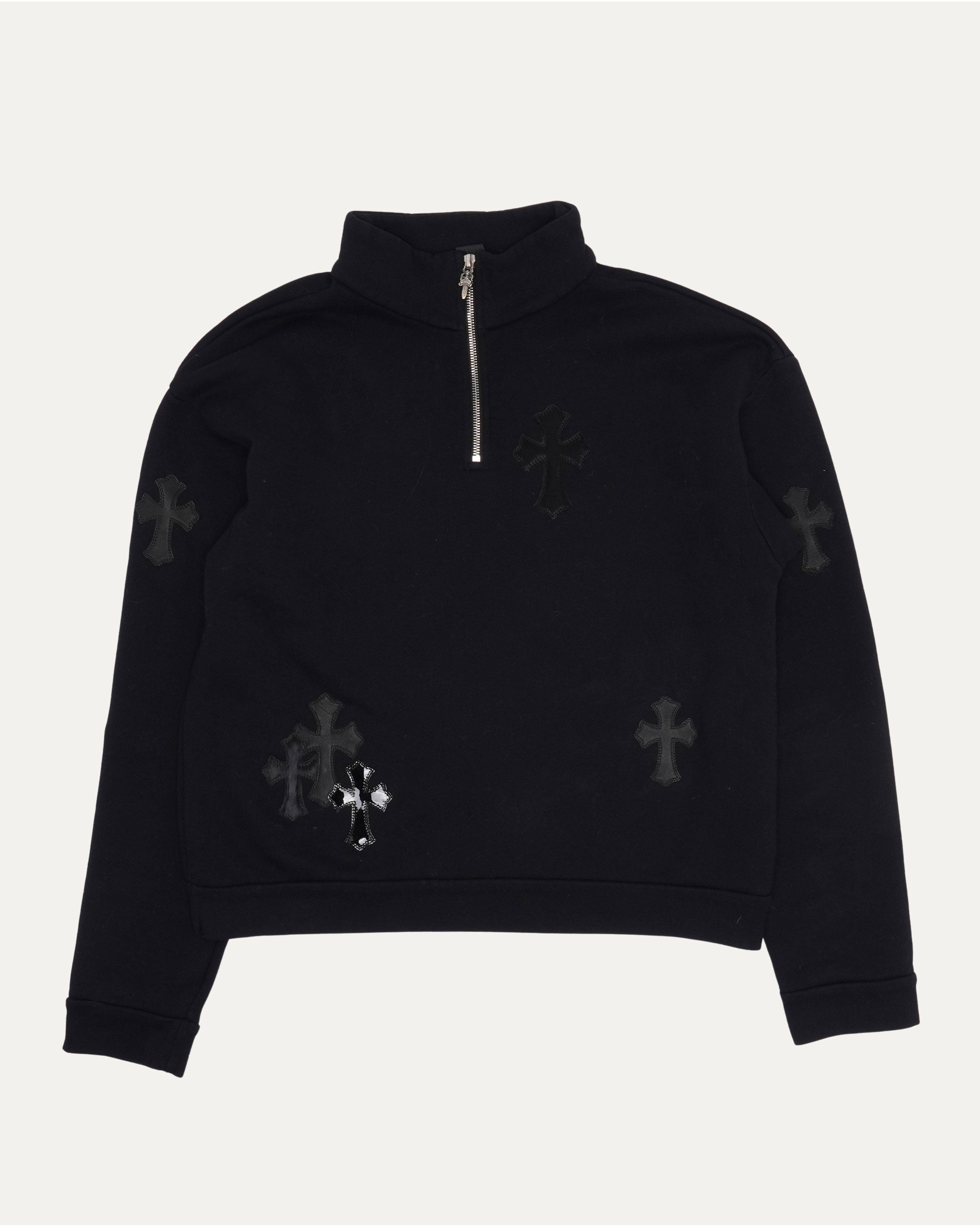 Chrome Hearts Paper Jam Cross Patch Quarter Zip Sweatshirt