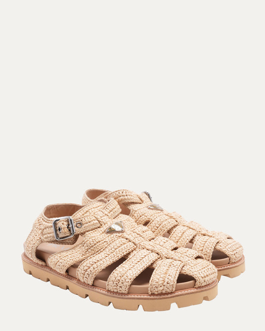 Raffia Fisherman Sandals
