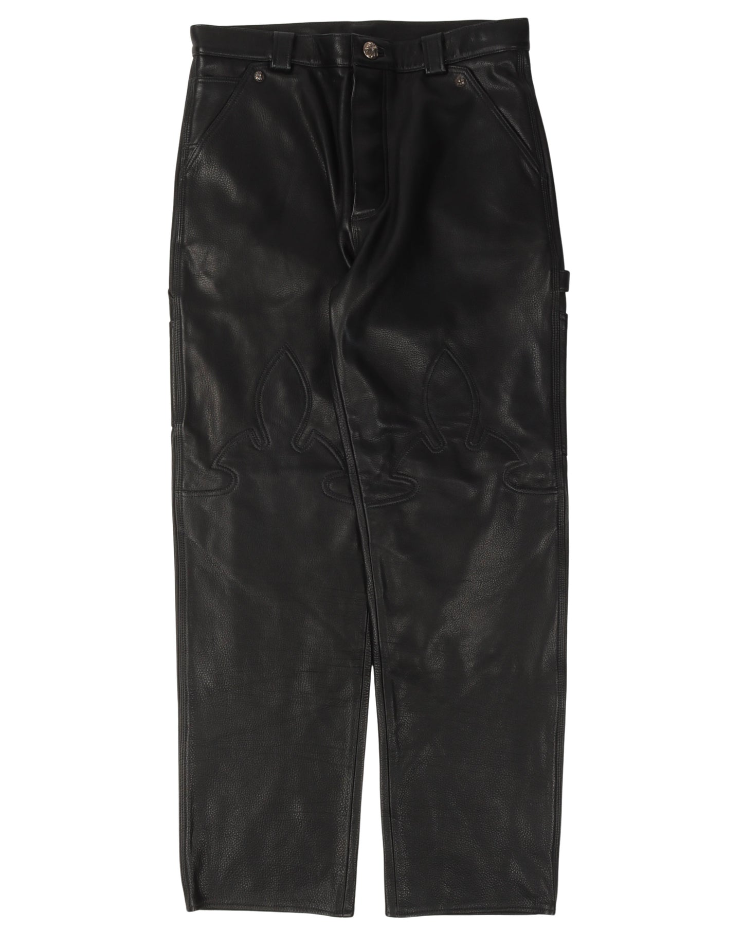 Fleur Knee Leather Pants