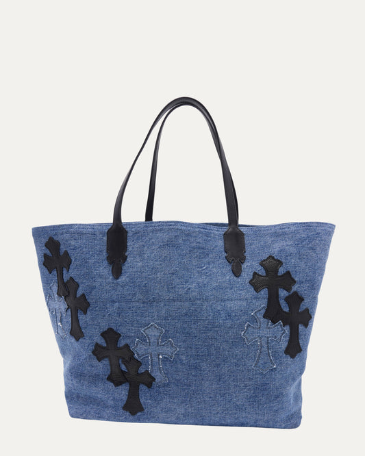 St. Barth Exclusive Denim Cross Patch Tote bag