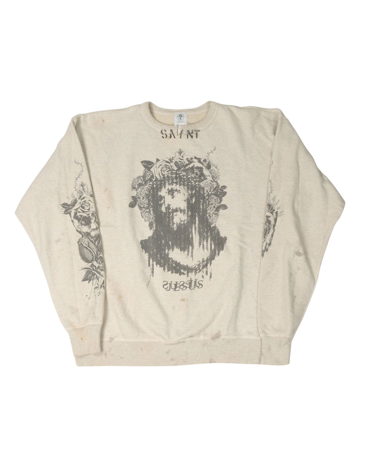 Distressed Jesus Crewneck