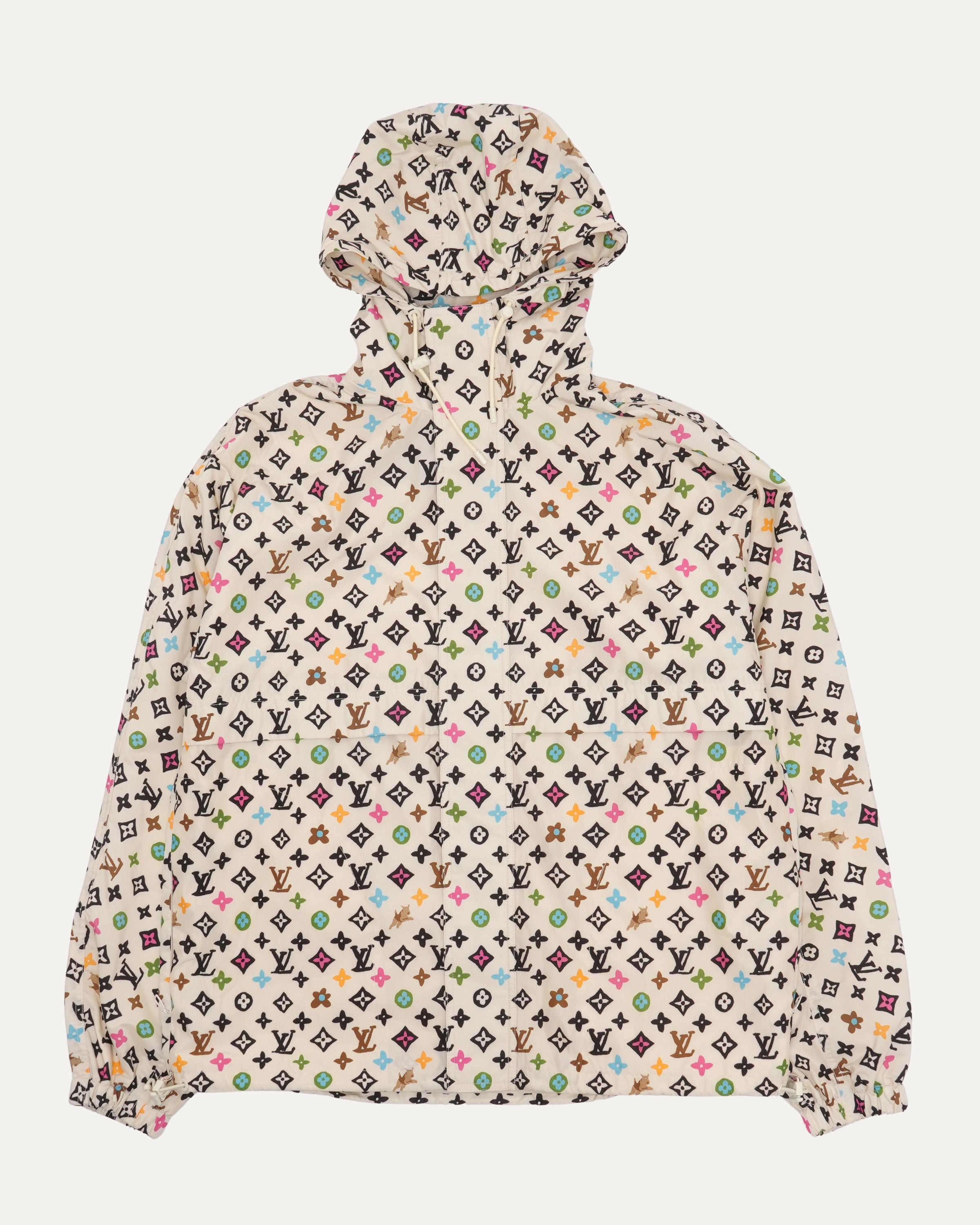 LOUIS VUITTON - 美品□LOUIS VUITTON ルイヴィトン シェブロンストライプ 飾りボタン 裏シルク100％ ツイードジャケット ブレザー ライトブルー 34 フランス製 正規品 レディース Louis Vuitton Tyler The Creator Monogram Windbreaker – Justin Reed