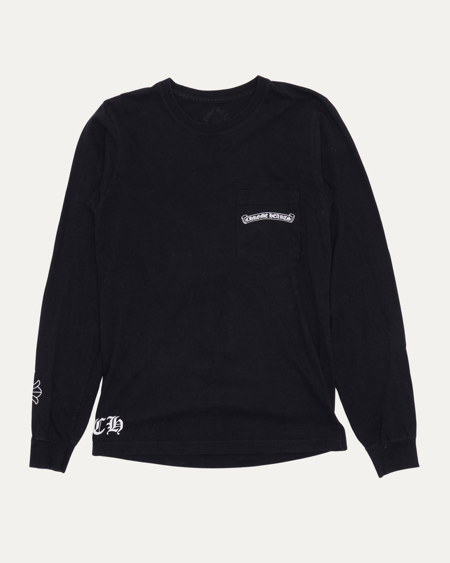 Scroll Logo Pocket Long Sleeve T-Shirt