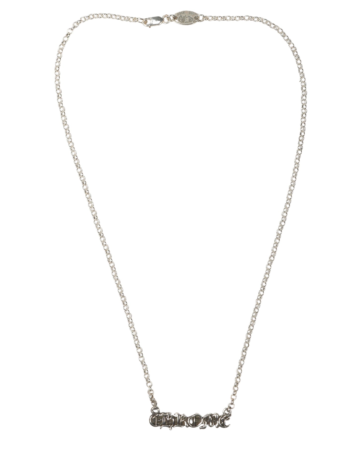 "CHROME" Nameplate Necklace