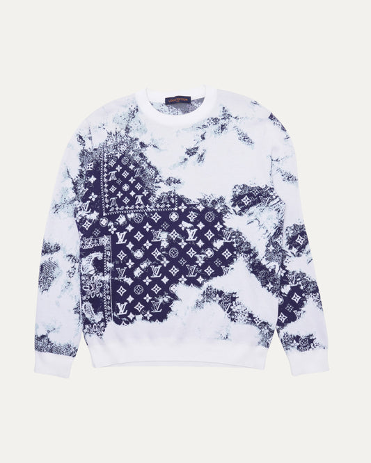 Bandana Monogram Intarsia Knit Sweater