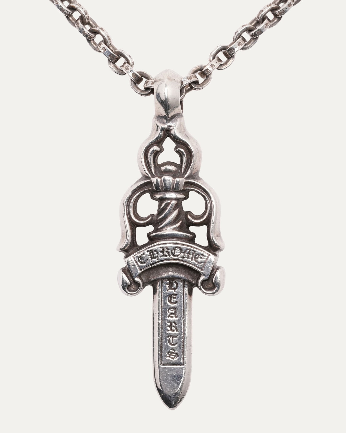 Large Dagger Pendant on Paper Chain