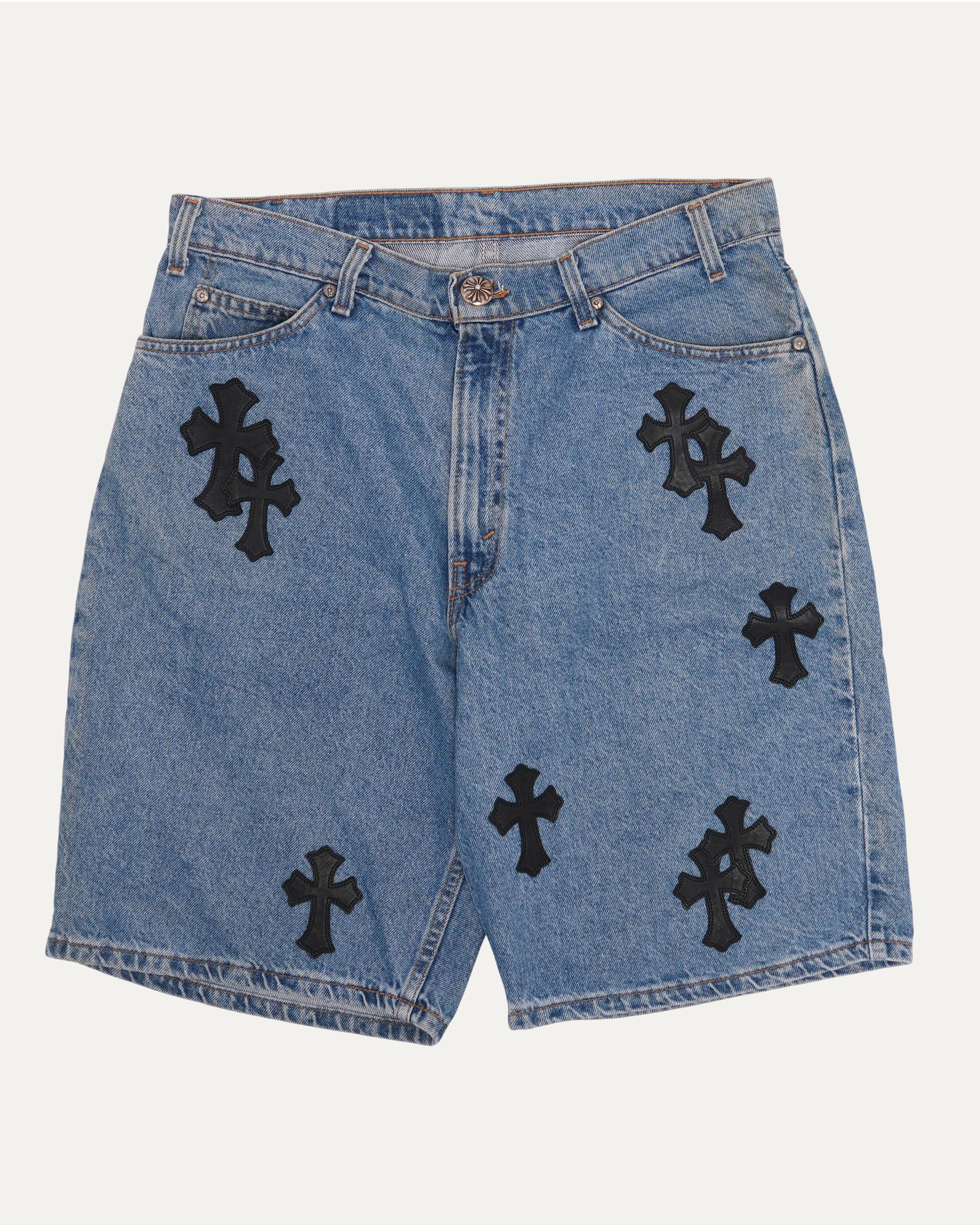 ペパーミント Chrome Hearts Levi's Orange Tab Cross Patch Denim Shorts – Justin Reed
