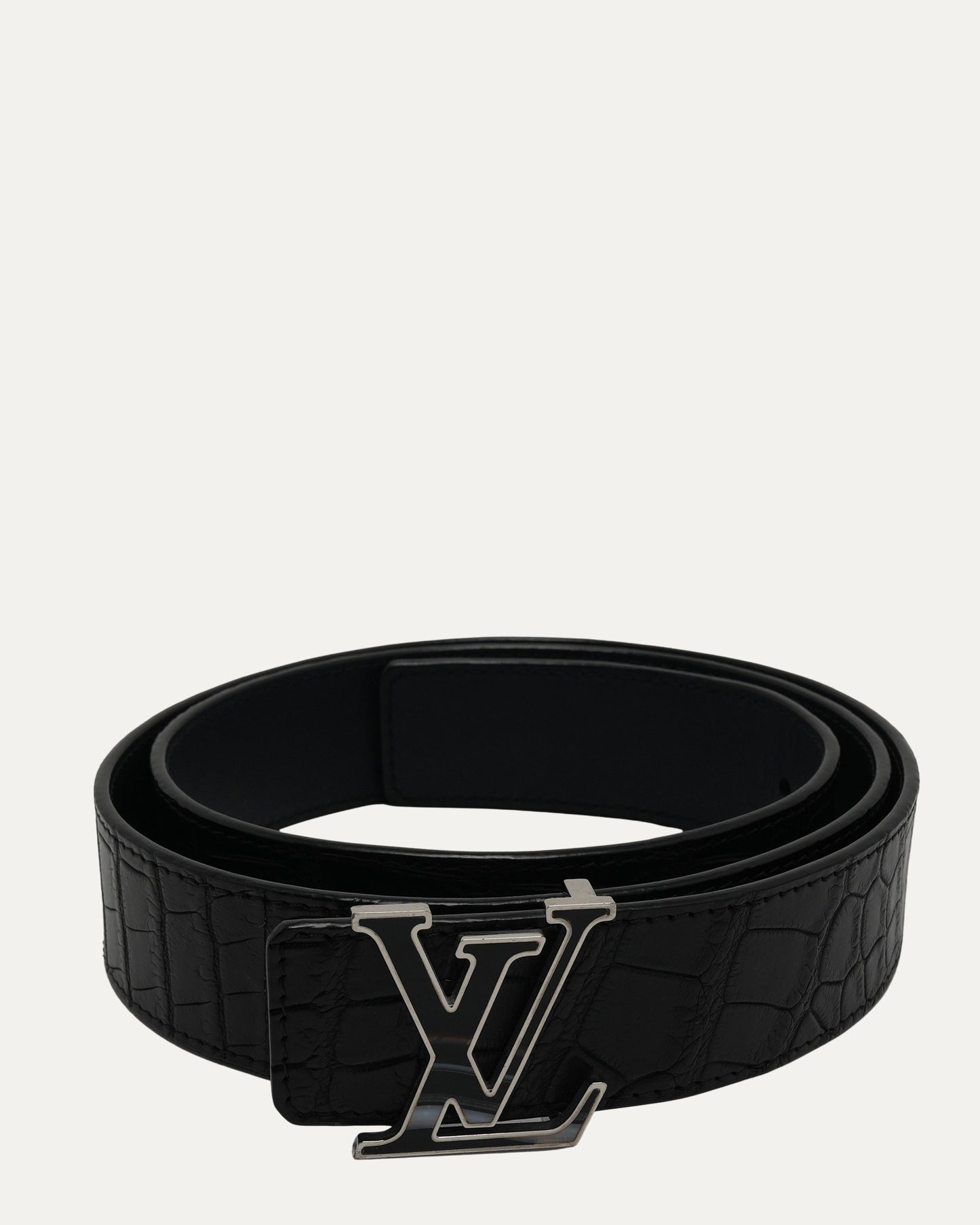 LV Buckle Alligator Belt