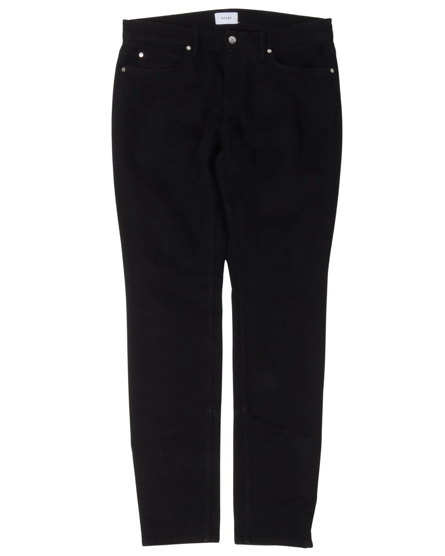 Snap Button Hem Jeans