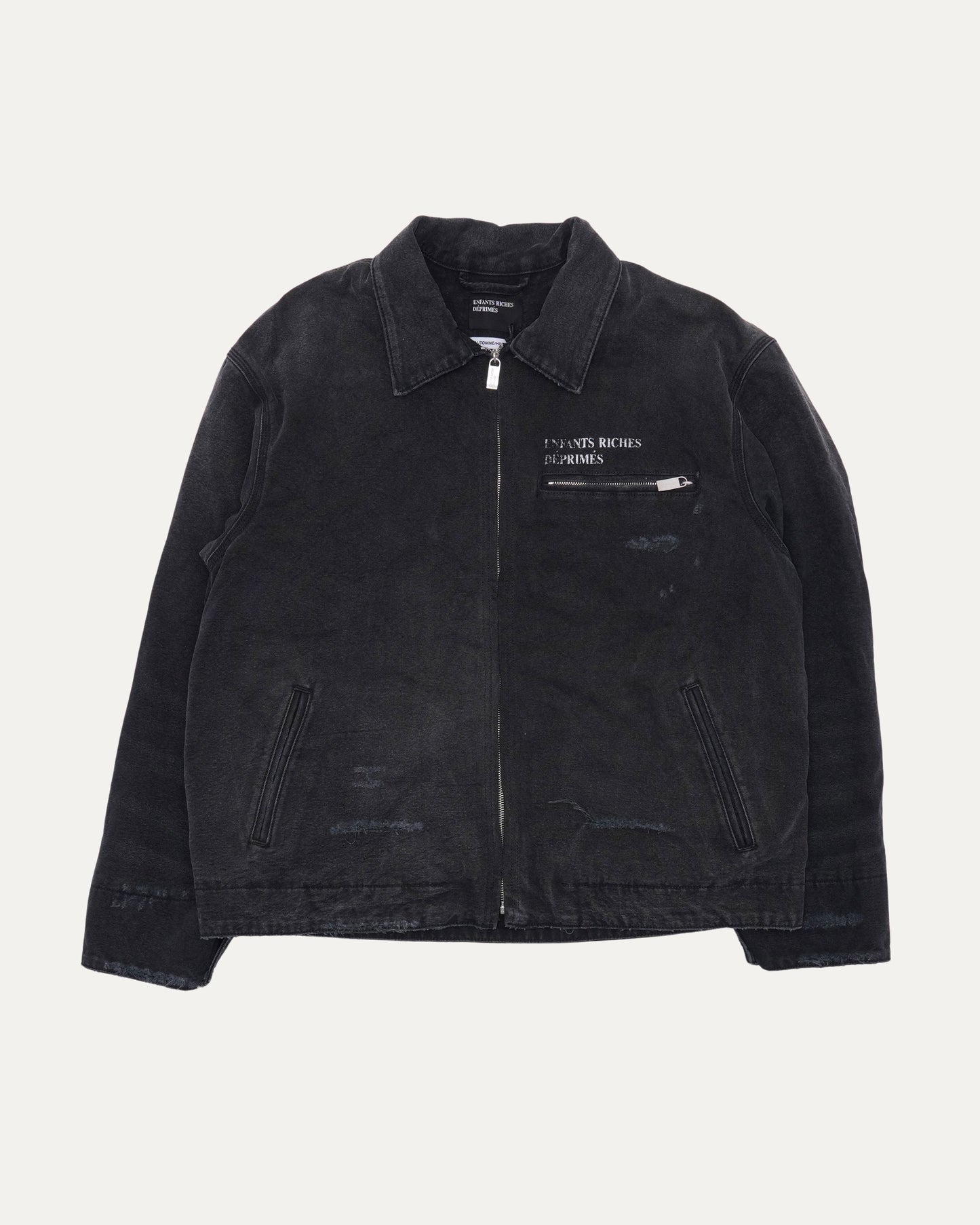 Distressed Classic Logo Work Jacket