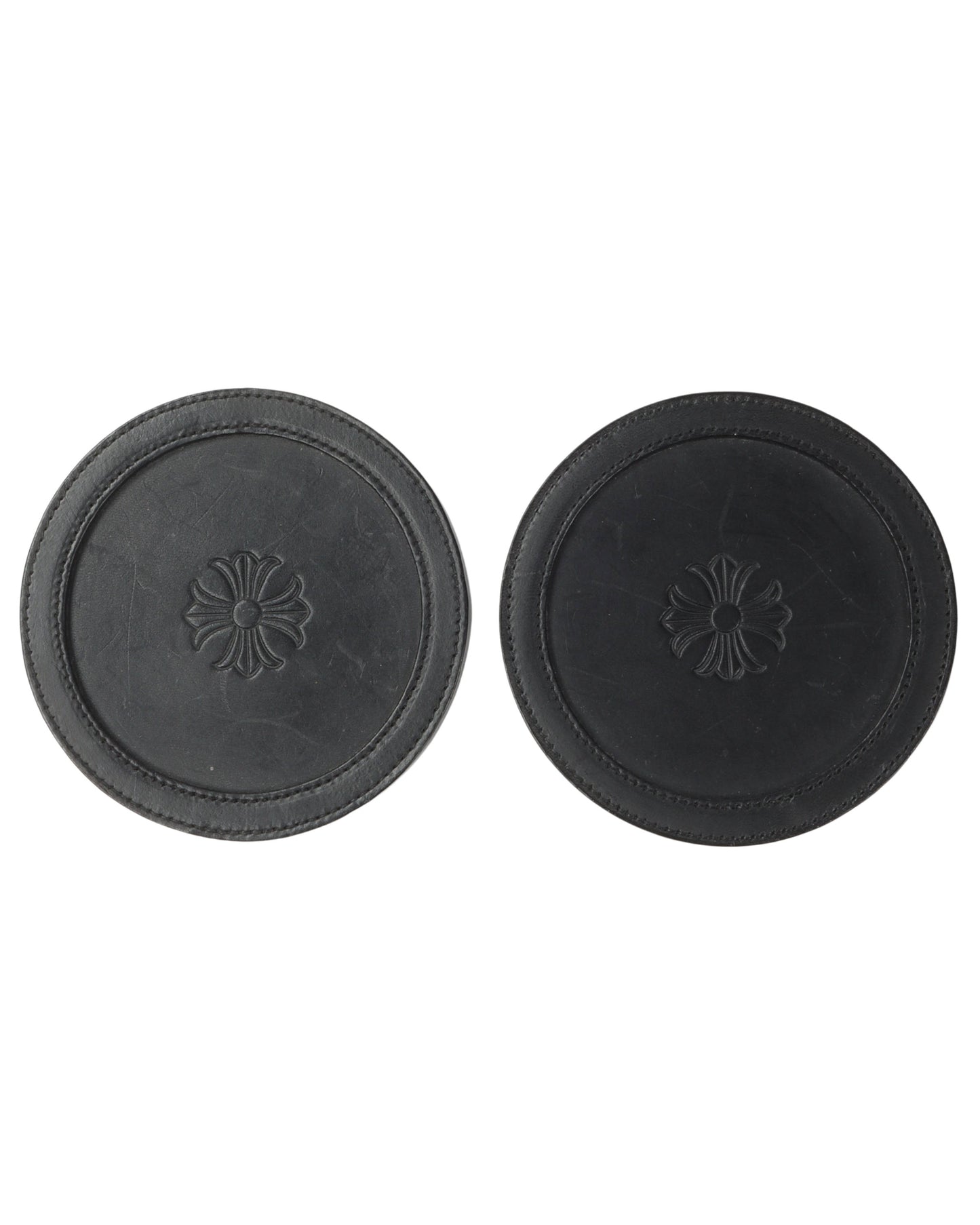 Leather Plus Cross Coaster Set