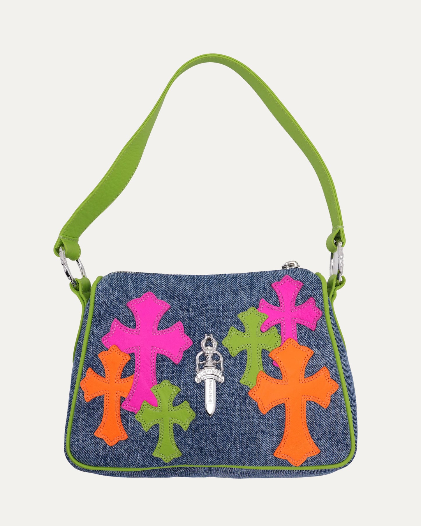 Denim Cross Patch Chicken Nugget Bag