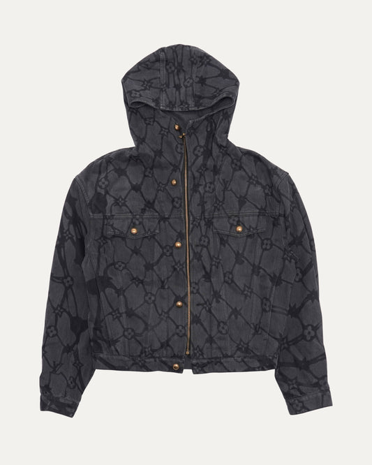 Chainlink Hooded Denim Jacket