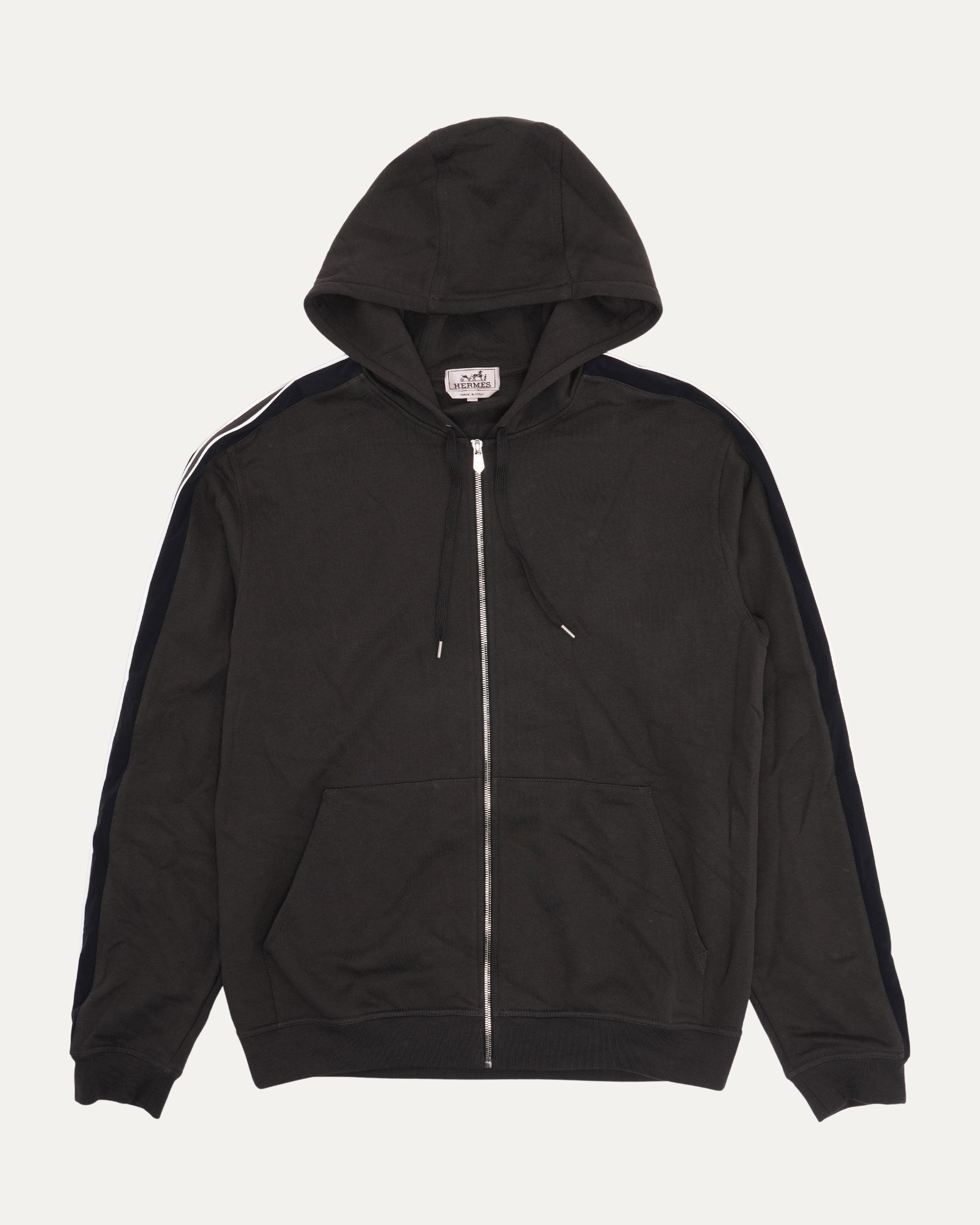 パーカー HERMES SIDE LINE ZIP HOODIE Hermes Side Stripe Hoodie – Justin Reed