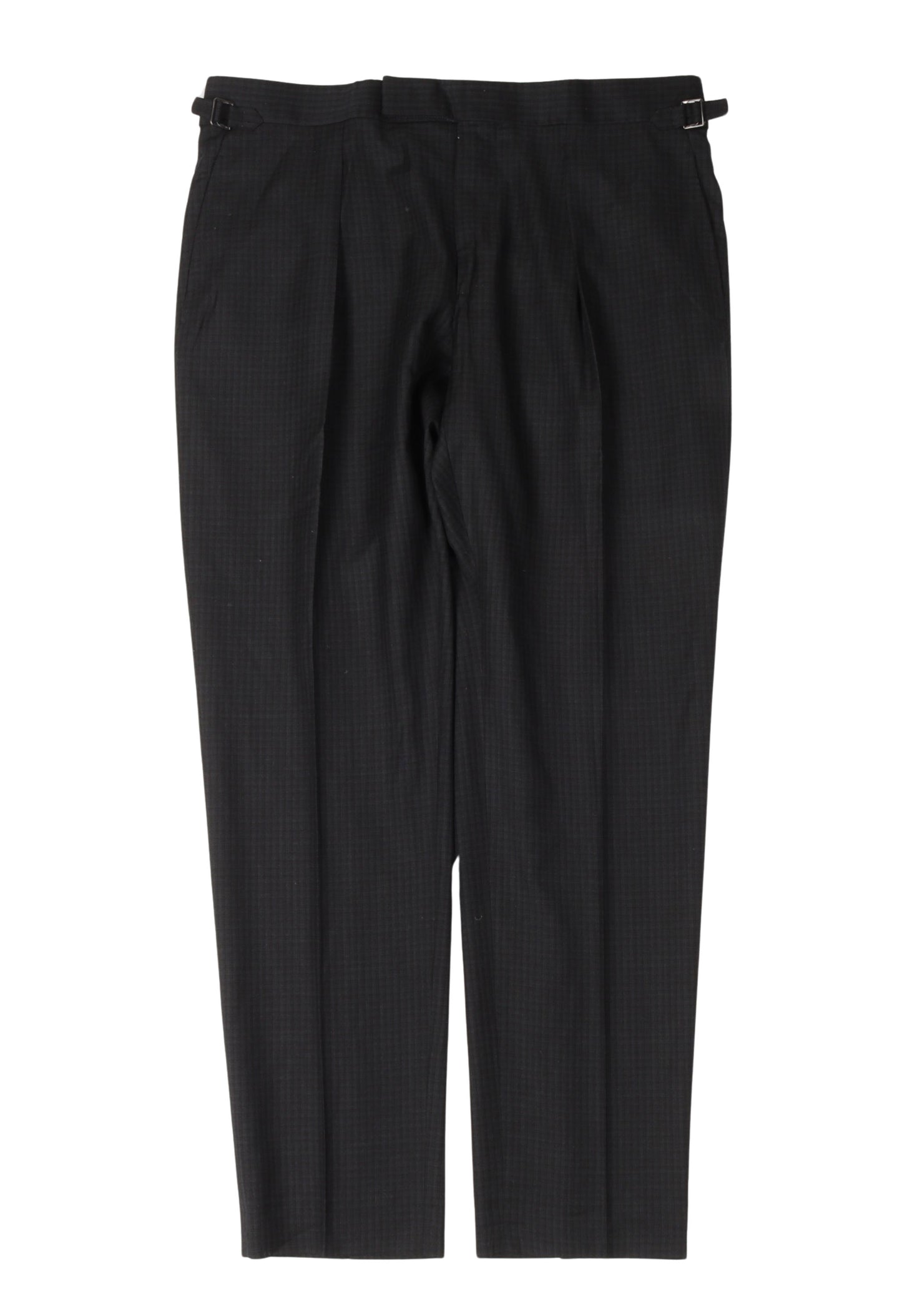 Grid Pattern Wool Trousers