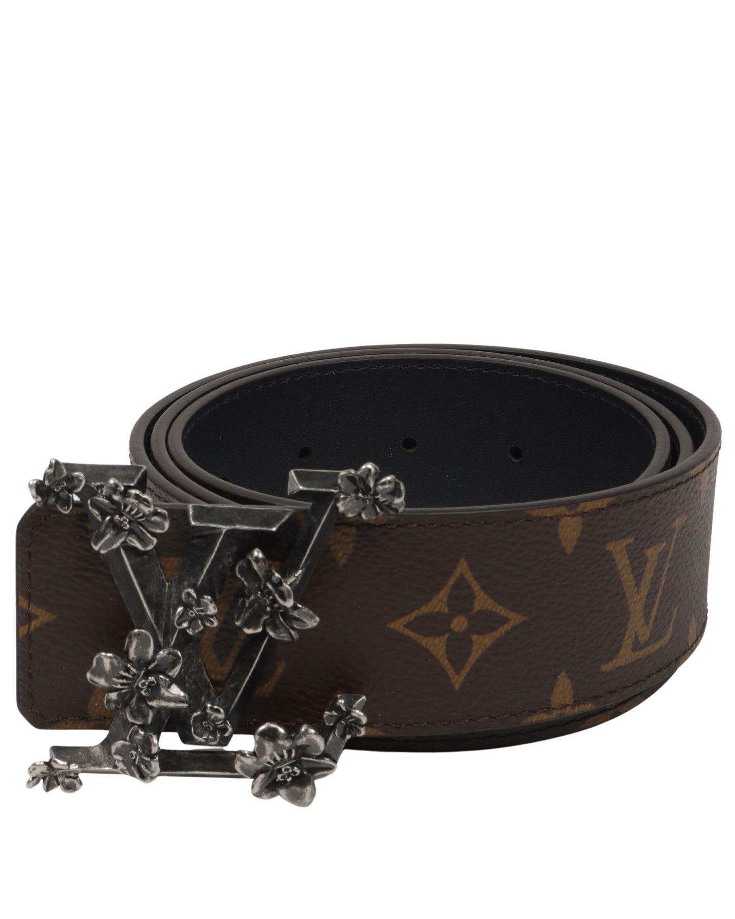Flower Buckle Monogram Belt