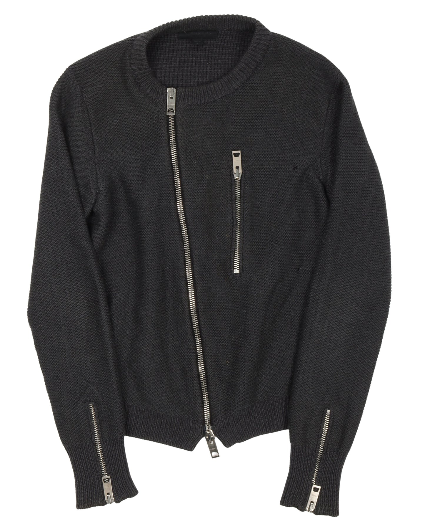 Zip Up Knit Sweater