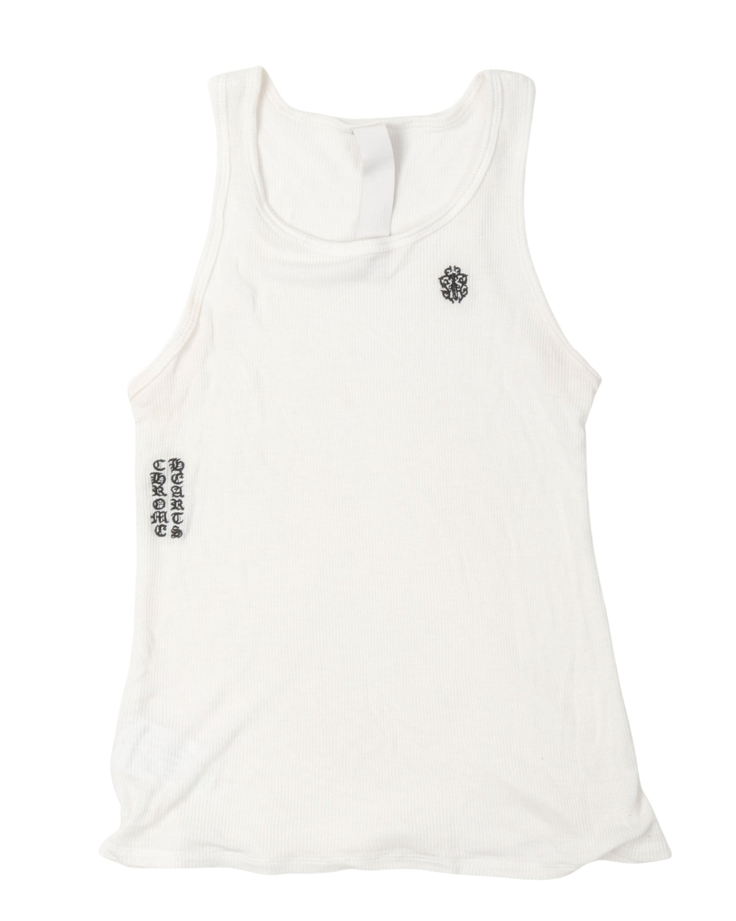 Cropped Eyechart & Dagger Logo Tank Top
