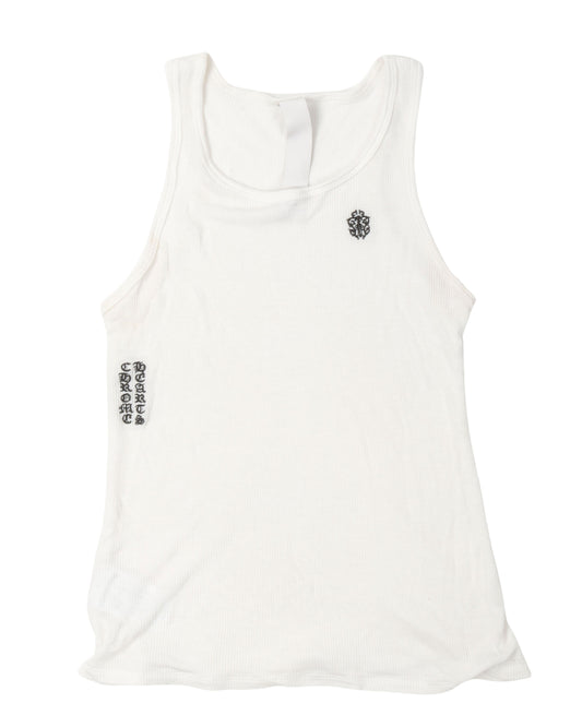 Cropped Eyechart & Dagger Logo Tank Top
