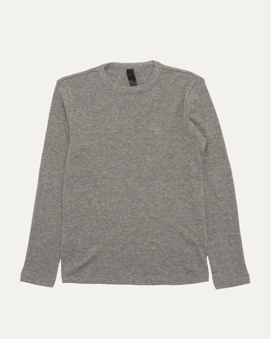 Embroidered Thermal Long Sleeve T-Shirt