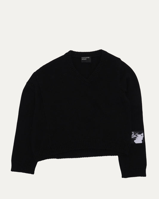 Asymmetrical V-Neck Sweater