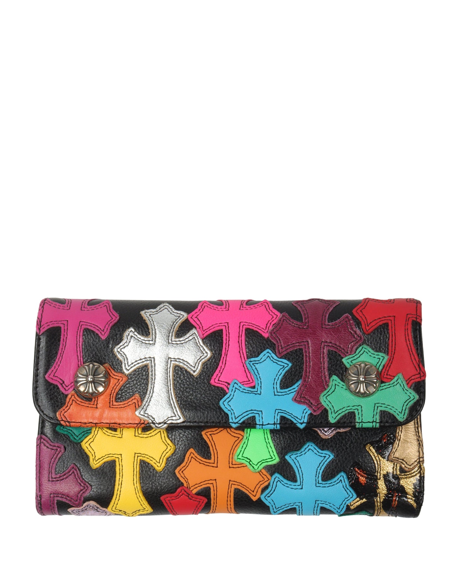 Cross Patch Tri-Fold Wallet