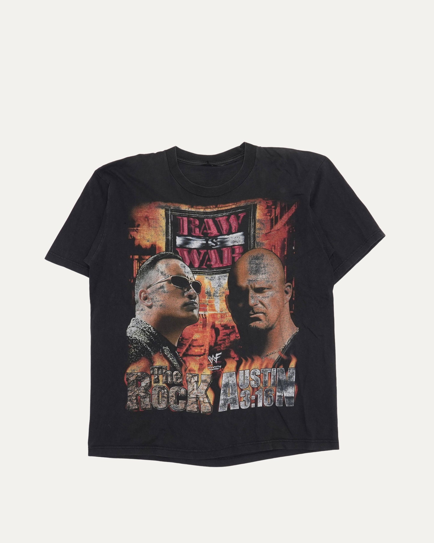 1999 WWE Raw the Rock v Steve Austin Tee