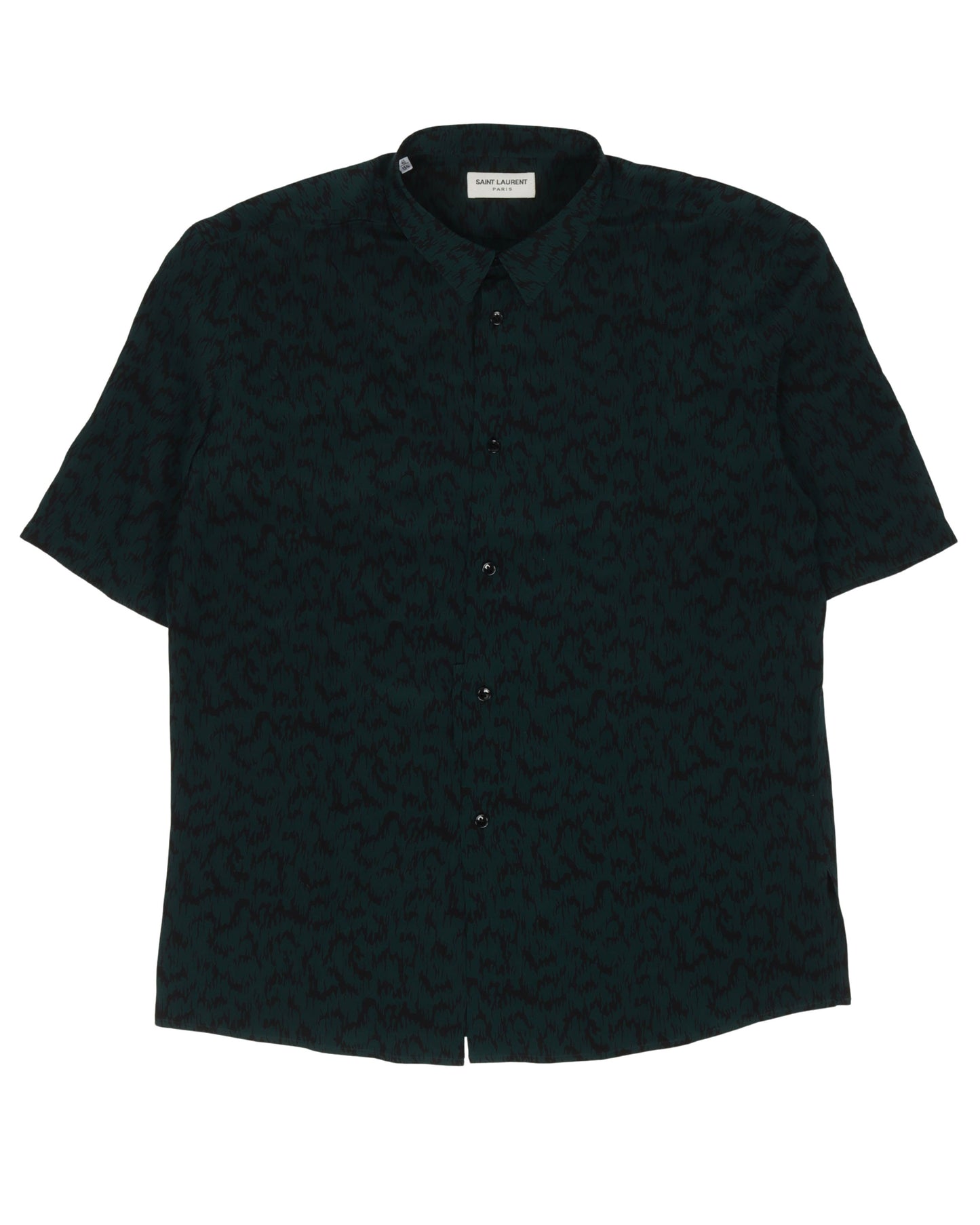 Leopard Button Up Short Sleeve Shirt