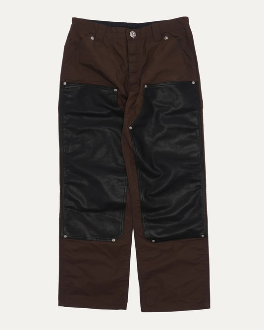 Nylon and Leather Double Knee Carpenter Pants
