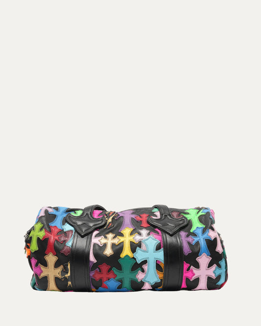 Multicolor Cemetery Cross Patch Duffle Bag