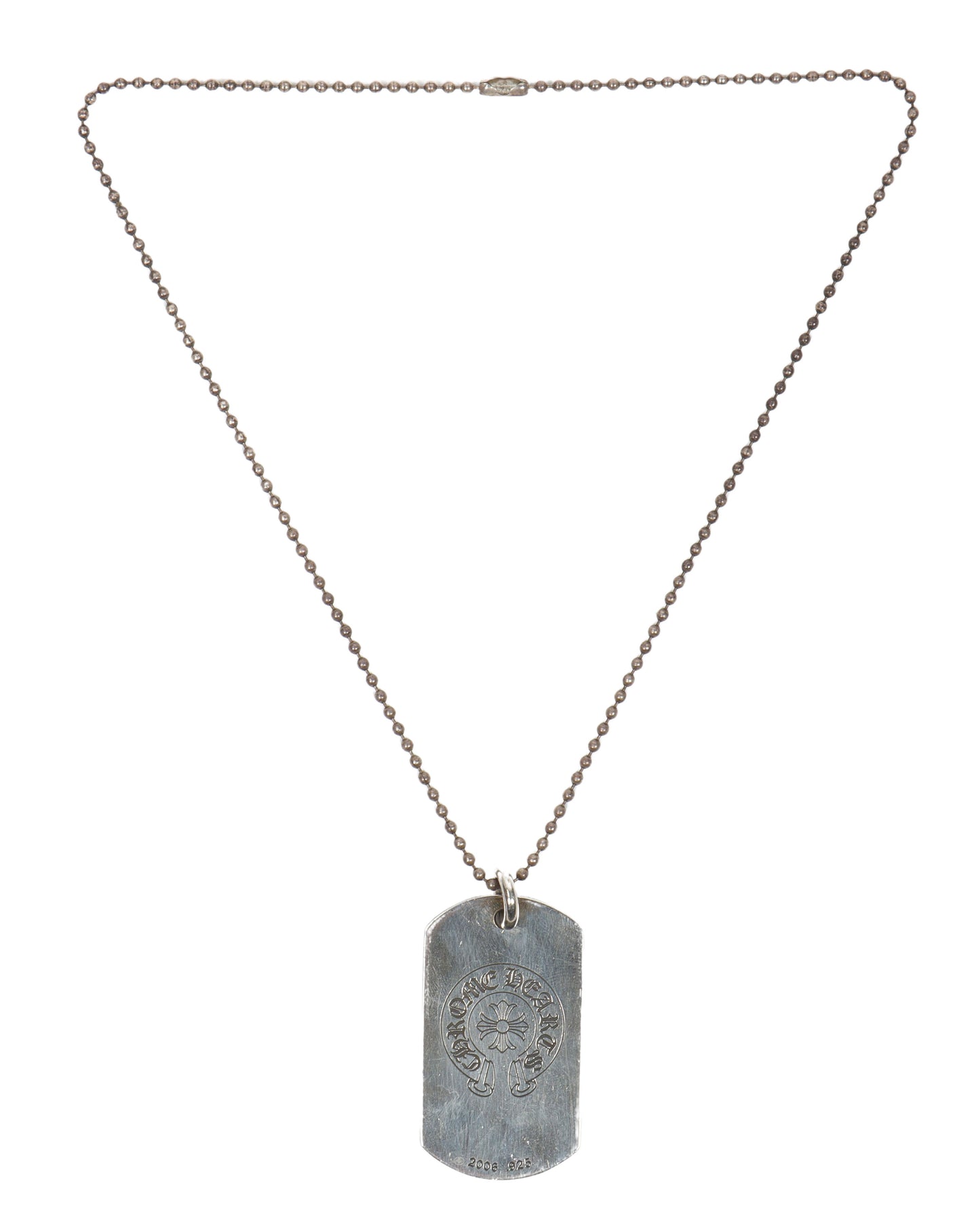 Paris Dog Tag Pendant with Chain
