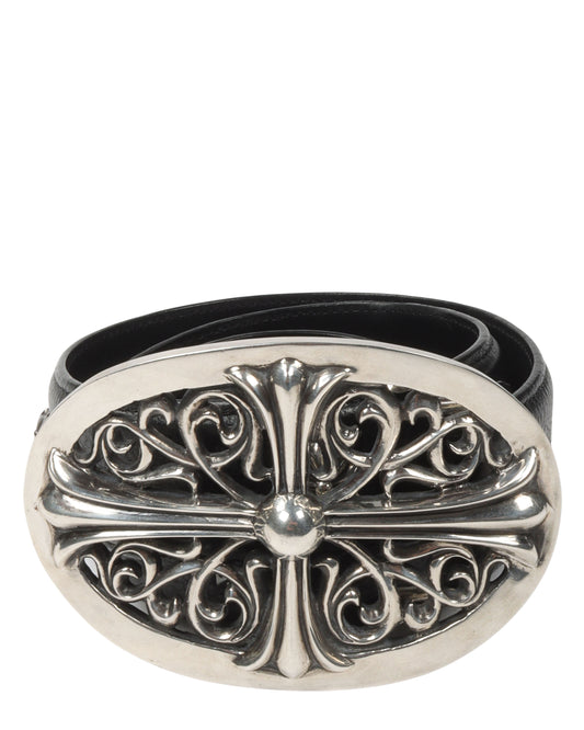 XXL Oval Cross Buckle Punk Studded Belt