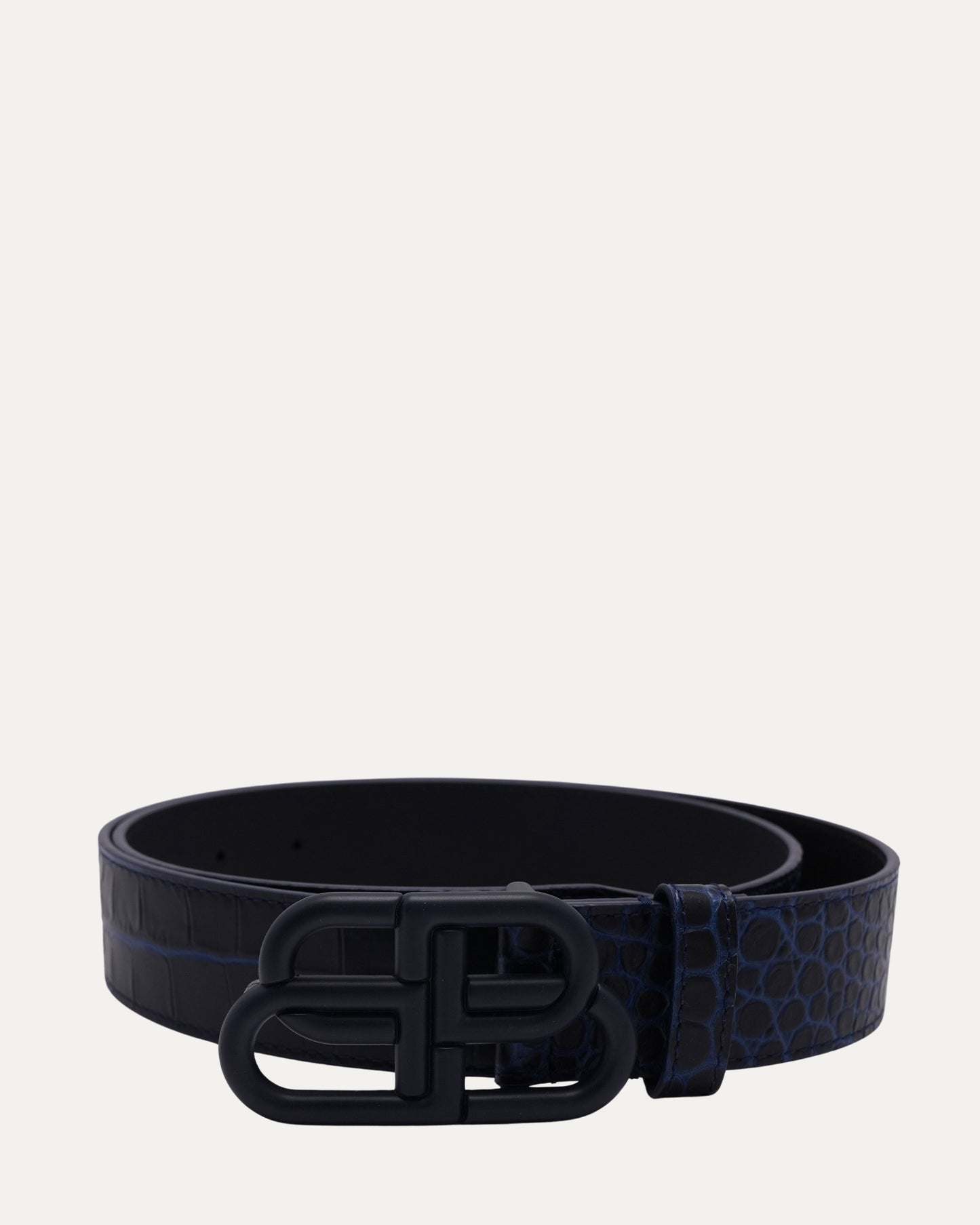 Crocodile Embossed Double B Belt