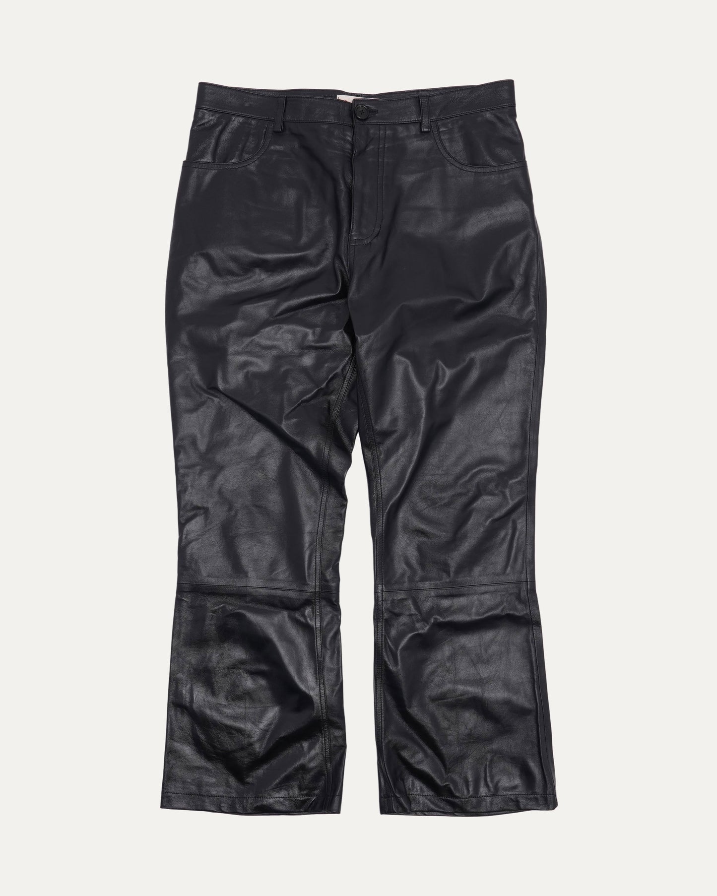 Flared Leather Pants