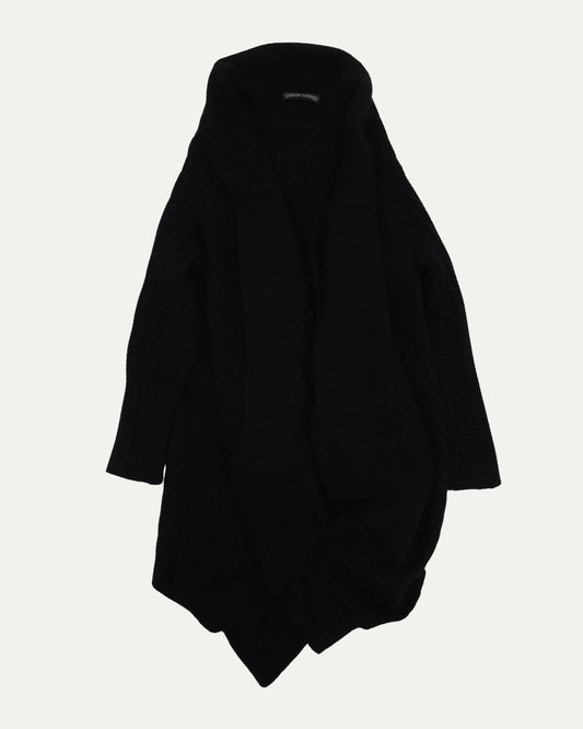 Plus Cross Patch Cashmere Cardigan Sweater